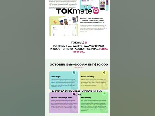 Devenir viral instantanément : L'incroyable pouvoir de TokMate pour les créateurs de contenu - Caractéristiques de TOKmate